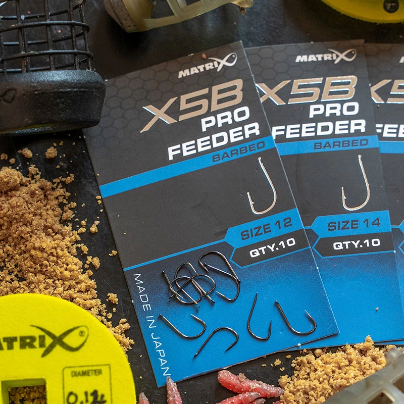 Matrix X5B Pro Feeder Barbed Spade End Hooks 